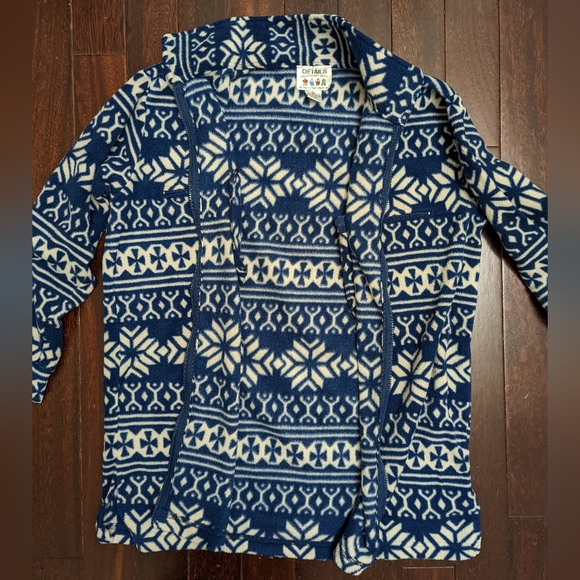 vintage alpine snowflake fleece full zip - Picture 7 of 7